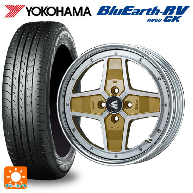 【6/15〜16限定 全品P5倍＆クーポン】165/55R15 75V ヨコハマ ブルーアース RV03CK # エンケイ ネオクラシック アパッチ2 マシニングゴールド 15-5J 国産車用 サマータイヤホイール4本セット