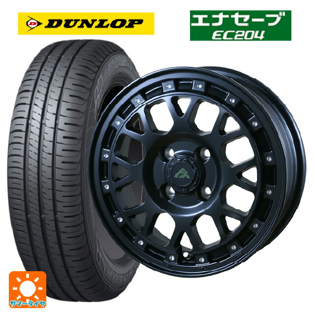 【6/22 20時〜 全品P5倍＆クーポン】165/50R15 73V ダンロップ エナセーブEC204 ドゥオール フェニーチェ XC8 マットブラックミルド 15-5J 国産車用 サマータイヤホイール4本セット