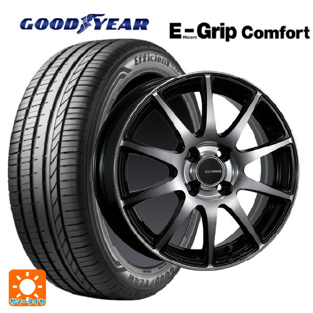 165/55R15 75V グッドイヤー エフィシェントグリップ コンフォート # ブリヂストン エコフォルム CRS23 B/NB 15-4.5J 国産車用 サマータイヤホイール4本セット
