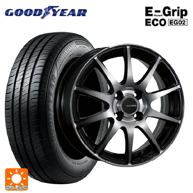 【6/11 1:59迄 全品ポイント5倍】175/55R15 77V グッドイヤー エフィシェントグリップ エコ EG02 # ブリヂストン エコフォルム CRS23 B/NB 15-5.5J 国産車用 サマータイヤホイール4本セット