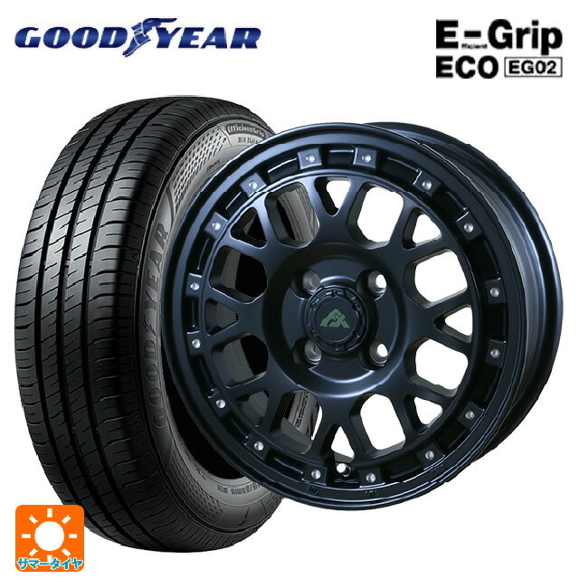 165/65R14 79S グッドイヤー エフィシェントグリップ エコ EG02 ドゥオール フェニーチェ XC8 マットブラックミルド 14-5J 国産車用 サマータイヤホイール4本セット