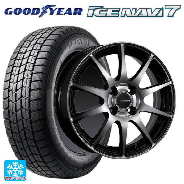 【6/15〜16限定 全品P5倍＆クーポン】165/55R15 75Q グッドイヤー アイスナビ7(数量限定) ブリヂストン エコフォルム CRS23 B/NB 15-4.5J 国産車用 スタッドレスタイヤホイール4本セット
