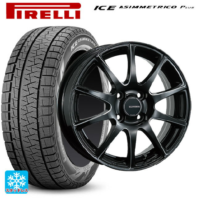 【6/22 20時〜 全品P5倍＆クーポン】175/65R14 82Q ピレリ ウインターアイス アシンメトリコ プラス(正規品) ブリヂストン エコフォルム CRS23 B/MN 14-5.5J 国産車用 スタッドレスタイヤホイール4本セット
