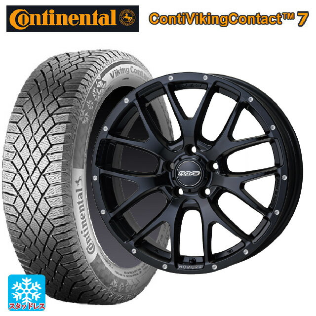 245/45R18 100T XL コンチネンタル コンチバイキングコンタクト7 正規品 レイズ ホムラ 2X7FA BOL 18-7.5J 国産車用 スタッドレスタイヤホイール4本セット