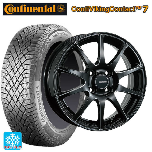 【6/22 20時〜 全品P5倍＆クーポン】175/65R14 86T XL コンチネンタル コンチバイキングコンタクト7 正規品 ブリヂストン エコフォルム CRS23 B/MN 14-5.5J 国産車用 スタッドレスタイヤホイール4本セット