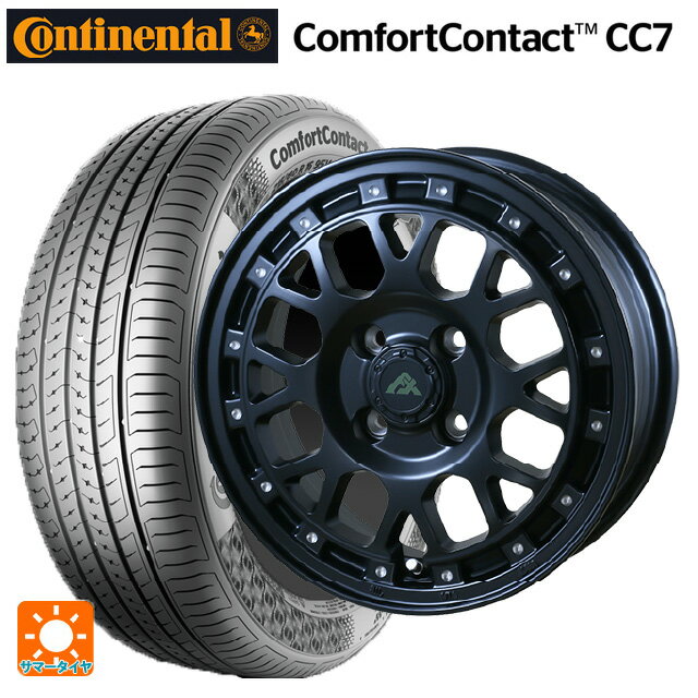 【6/15〜16限定 全品P5倍＆クーポン】165/65R14 79T コンチネンタル コンフォートコンタクト CC7 正規品 ドゥオール フェニーチェ XC8 マットブラックミルド 14-5J 国産車用 サマータイヤホイール4本セット
