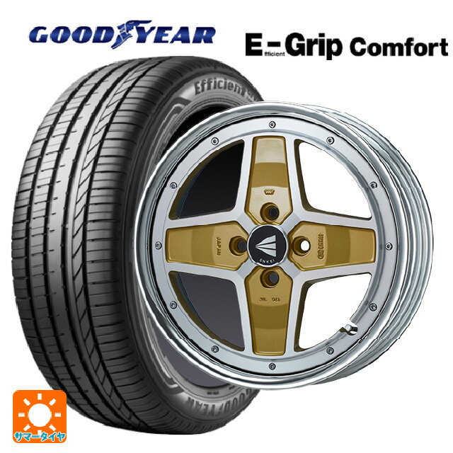 【6/15〜16限定 全品P5倍＆クーポン】165/50R15 73V グッドイヤー エフィシェントグリップ コンフォート エンケイ ネオクラシック アパッチ2 マシニングゴールド 15-5J 国産車用 サマータイヤホイール4本セット