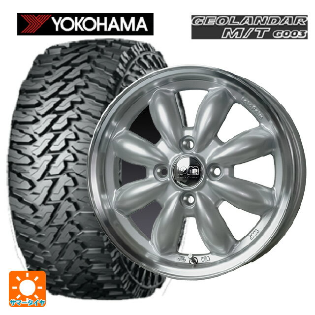 【6/11 1:59迄 全品ポイント5倍】145/80R12 80/78N ヨコハマ ジオランダー M/T G003 正規品 # ホットスタッフ ララパーム カップ2 S/リムP 12-4J 国産車用 サマータイヤホイール4本セット