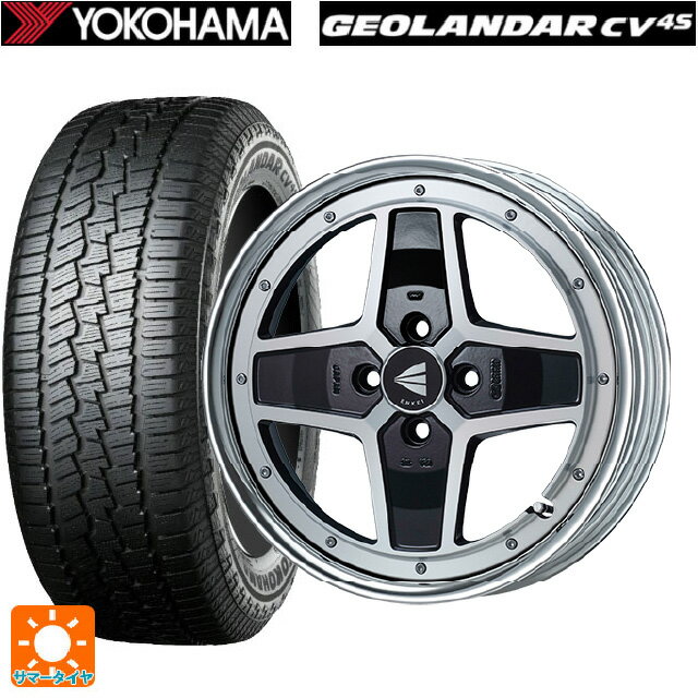 165/60R15 77H ヨコハマ ジオランダー CV G058 正規品 エンケイ ネオクラシック アパッチ2 マシニングブラック 15-5J 国産車用 サマータイヤホイール4本セット