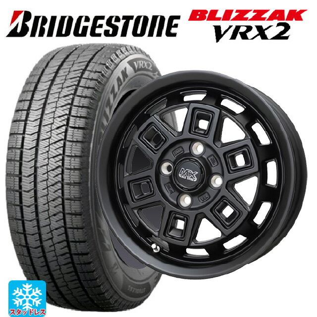 145/80R12 74Q ブリヂストン ブリザック VRX2 正規品 ホットスタッフ マッドクロス アイヴァー MTBK 12-4J 国産車用 スタッドレスタイヤホイール4本セット