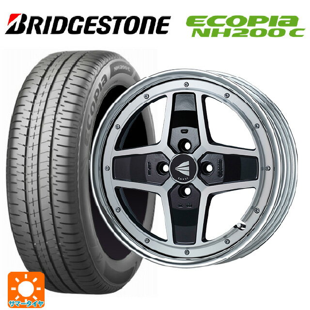 165/55R15 75V ブリヂストン エコピア NH200C 正規品 エンケイ ネオクラシック アパッチ2 マシニングブラック 15-5J 国産車用 サマータイヤホイール4本セット