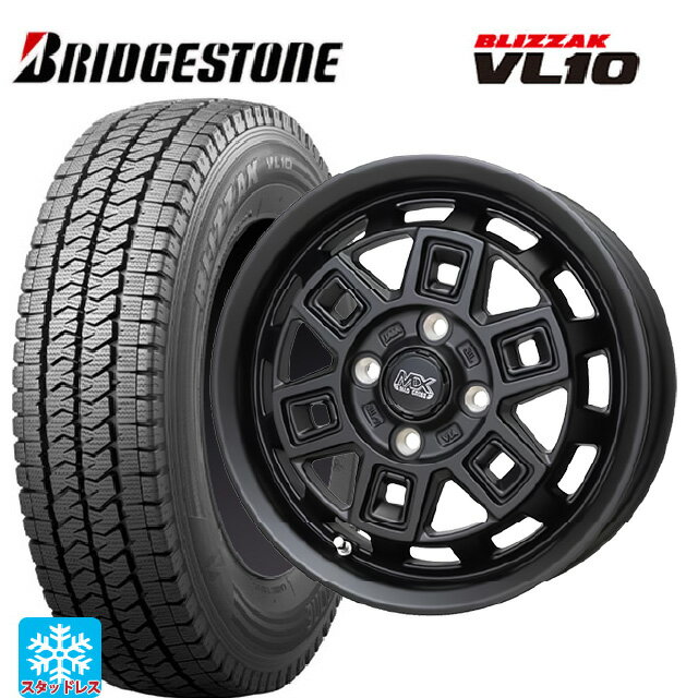2025年製 145/80R12 80/78N ブリヂストン ブリザック VL10 正規品 # ホットスタッフ マッドクロス アイヴァー MTBK 12-4J 国産車用 スタッドレスタイヤホイール4本セット