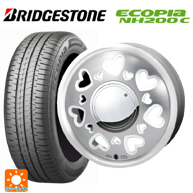 165/60R14 75H ブリヂストン エコピア NH200C 正規品 ジャパン三陽 ケーキューティ パールホワイト/ポリッシュ 14-4.5J 国産車用 サマータイヤホイール4本セット