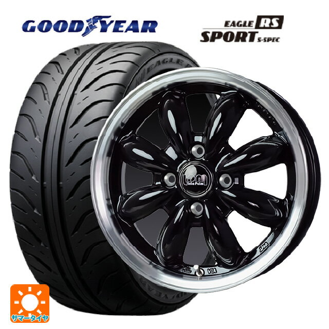 【6/22 20時〜 全品P5倍＆クーポン】165/55R14 72V グッドイヤー イーグル RS スポーツ S-スペック ホットスタッフ ララパーム カップ2 BK/リムP 14-4.5J 国産車用 サマータイヤホイール4本セット