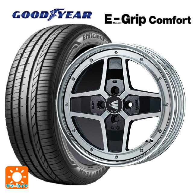【6/15〜16限定 全品P5倍＆クーポン】165/55R15 75V グッドイヤー エフィシェントグリップ コンフォート # エンケイ ネオクラシック アパッチ2 マシニングブラック 15-5J 国産車用 サマータイヤホイール4本セット