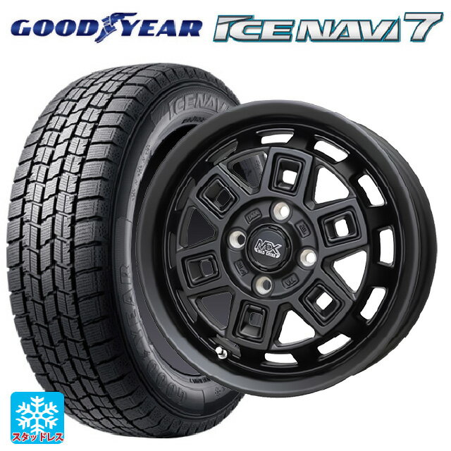 2025年製 175/65R14 82Q グッドイヤー アイスナビ7(数量限定) # ホットスタッフ マッドクロス アイヴァー MTBK 14-5J 国産車用 スタッドレスタイヤホイール4本セット