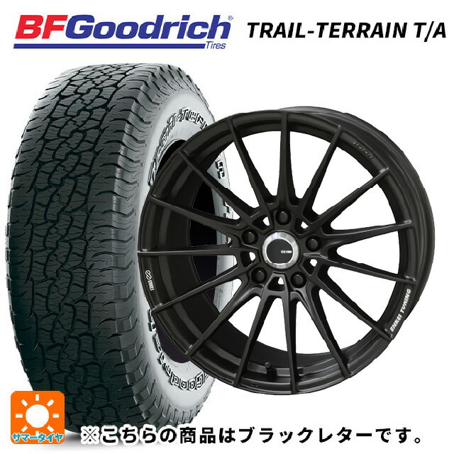 【6/15〜16限定 全品P5倍＆クーポン】スバル クロストレック(5AA-GUE)用 225/60R17 99H BFグッドリッチ トレイルテレーン T/A ブラックレター 正規品 共豊 エンケイチューニングFC01 セミグロスブラック×ロゴレーザーエッジング 新品サマータイヤホイール 4本セット