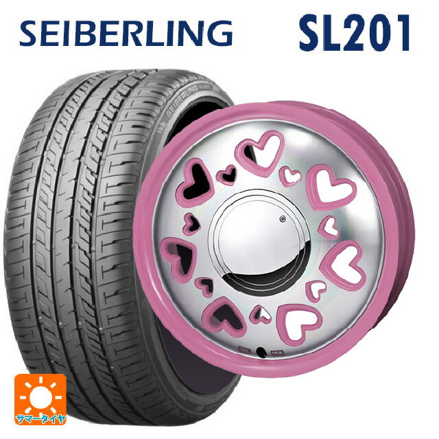 165/50R15 73V セイバーリング セイバーリング SL201(ブリヂストン工場生産） ジャパン三陽 ケーキューティ ピンク/ポリッシュ 15-4.5J 国産車用 サマータイヤホイール4本セット