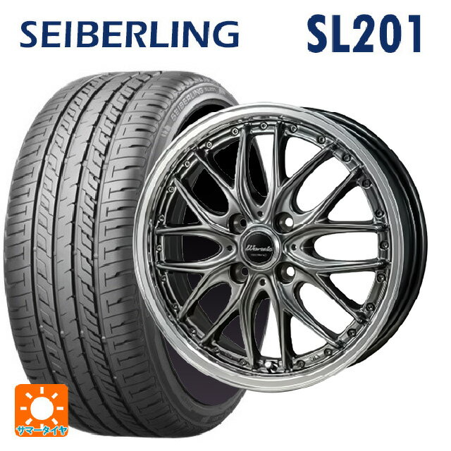 【6/15〜16限定 全品P5倍＆クーポン】165/45R16 74V XL セイバーリング セイバーリング SL201(ブリヂストン工場生産） ジャパン三陽 ワーウィック ディープランド ハイパーブラック/ミラーカットポリッシュリム 16-5J 国産車用 サマータイヤホイール4本セット