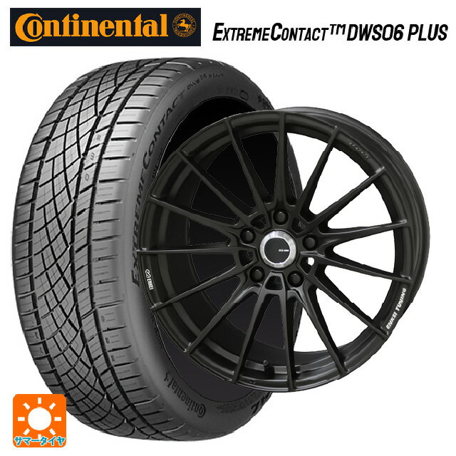 【6/11 1:59迄 全品ポイント5倍】215/50R17 95W XL コンチネンタル エクストリームコンタクト DWS06プラス 正規品 共豊 エンケイチューニングFC01 セミグロスブラック×ロゴレーザーエッジング 17-7J 国産車用 サマータイヤホイール4本セット