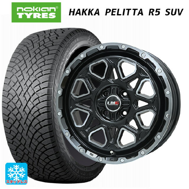 【6/20限定 全品P5倍＆クーポン】215/70R16 100R ノキアン ハッカペリッタR5 SUV レアマイスター LMG モンタグナ ブラックポリッシュ/ブラッククリア 16-6.5J 国産車用 スタッドレスタイヤホイール4本セット