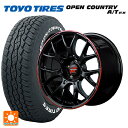 ミツビシ アウトランダー(5LA GNOW)用 235/60R18 103H トーヨー オープンカントリー A/T EX ホワイトレター ＃ RMPレーシング R27 ブラック/リムレッドライン 新品サマータイヤホイール 4本セット