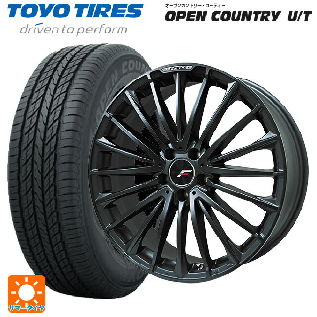 【6/15〜16限定 全品P5倍＆クーポン】トヨタ ヴェルファイア(40系)用 225/55R19 99V トーヨー オープンカントリー UT レアマイスター LFフォース マットブラック 新品サマータイヤホイール 4本セット