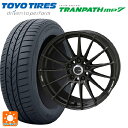 【6/22 20時〜 全品P5倍&クーポン】スバル レヴォーグ(VN系)用 225/45R18 95W トーヨー トランパス MP7 共豊 エンケイチューニングFC01 セミグロスブラック×ロゴレーザーエッジング 新品サマータイヤホイール 4本セット(2)