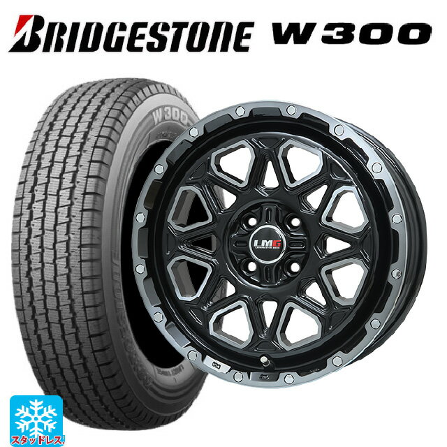 【5/27 1:59迄 最大3万円OFFクーポン】2024年製 145/80R12 80/78N ブリヂストン W300 正規品 レアマイスター LMG モンタグナ ブラックポリッシュ/ブラッククリア 12-4J 国産車用 スタッドレスタイヤホイール4本セット