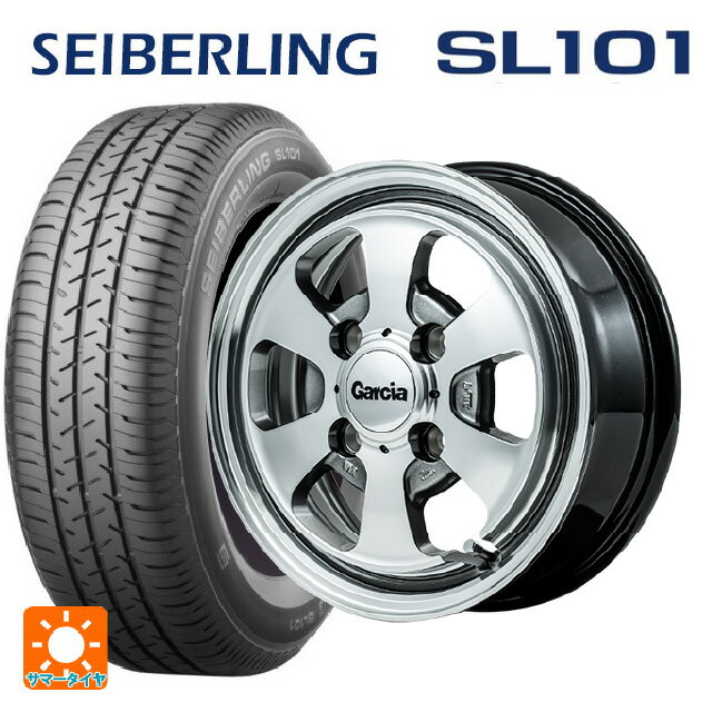 【6/15〜16限定 全品P5倍＆クーポン】145/80R12 74S セイバーリング セイバーリング SL101(ブリヂストン工場生産） エムアイディー ガルシア ダラス6 ポリッシュ/ライングレー 12-4J 国産車用 サマータイヤホイール4本セット