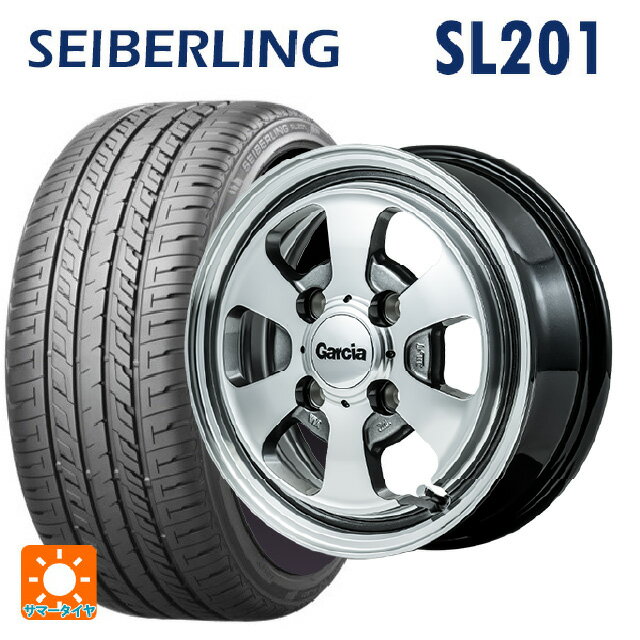 【6/15〜16限定 全品P5倍＆クーポン】165/50R15 73V セイバーリング セイバーリング SL201(ブリヂストン工場生産） エムアイディー ガルシア ダラス6 ポリッシュ/ライングレー 15-4.5J 国産車用 サマータイヤホイール4本セット
