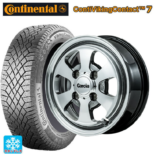 【6/22 20時〜 全品P5倍＆クーポン】155/65R14 75T コンチネンタル コンチバイキングコンタクト7 正規品 エムアイディー ガルシア ダラス6 ポリッシュ/ライングレー 14-4.5J 国産車用 スタッドレスタイヤホイール4本セット