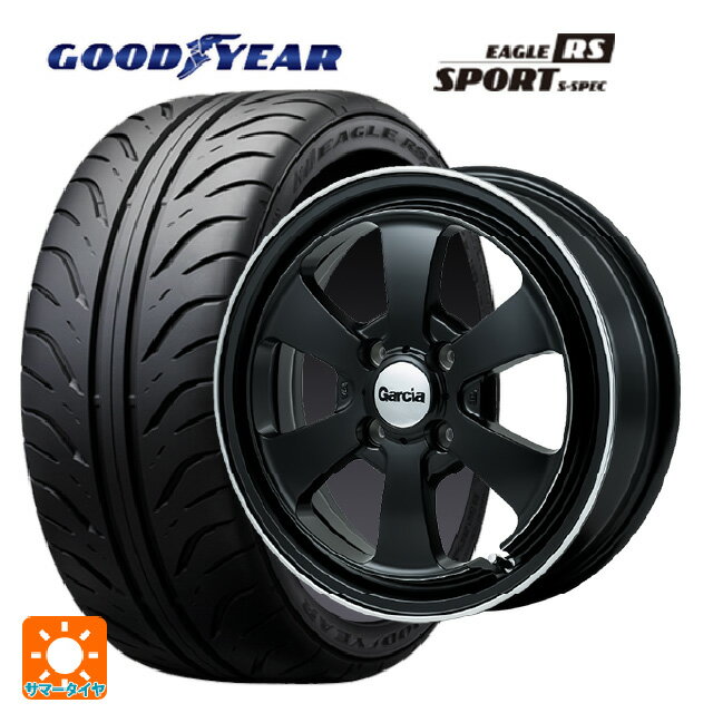 【6/22 20時〜 全品P5倍＆クーポン】165/55R14 72V グッドイヤー イーグル RS スポーツ S-スペック エムアイディー ガルシア ダラス6 セミグロスブラック/デュアルポリッシュ 14-4.5J 国産車用 サマータイヤホイール4本セット