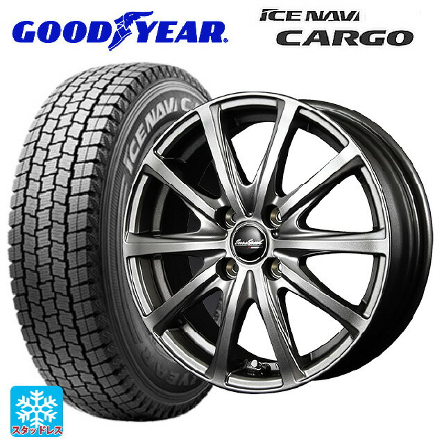 【5/27 1:59迄 最大3万円OFFクーポン】145/80R12 80/78N グッドイヤー アイスナビ カーゴ エムアイディー MIDホイール V25 メタリックグレー 12-4J 国産車用 スタッドレスタイヤホイール4本セット