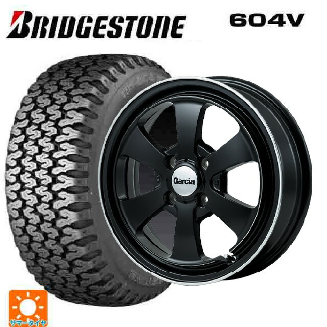 【6/11 1:59迄 全品ポイント5倍】145/80R12 80/78 ブリヂストン 604V 正規品 エムアイディー ガルシア ダラス6 セミグロスブラック/デュアルポリッシュ 12-4J 国産車用 サマータイヤホイール4本セット