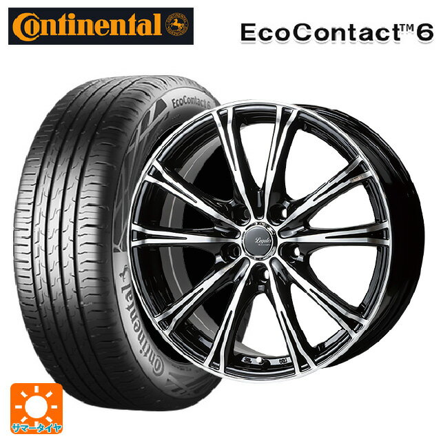 【6/15〜16限定 全品P5倍＆クーポン】185/60R15 88H XL コンチネンタル エココンタクト 6 正規品 ゴジゲン ブラックポリッシュ 15-6J 国産車用 サマータイヤホイール4本セット