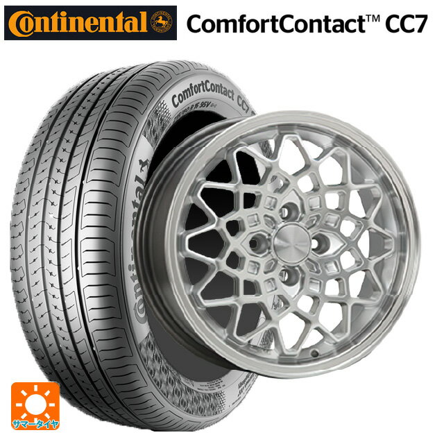 【6/22 20時〜 全品P5倍＆クーポン】165/55R15 75V コンチネンタル コンフォートコンタクト CC7 正規品 エムエルジェイ ハイペリオン カルマ Hyper Silver Rim Polish 15-5J 国産車用 サマータイヤホイール4本セット