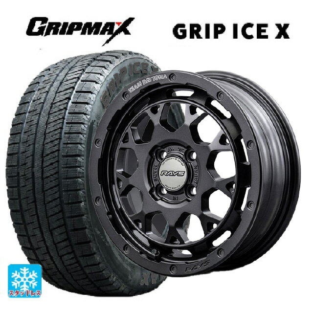 ダイハツ タフト(LA900/LA910)用 165/65R15 81Q グリップマックス グリップアイスX ブラックレター # レイズ チームデイトナ M9+ スペックm AOJ 新品スタッドレスタイヤホイール 4本セット