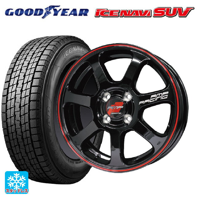 ホンダ ZR-V(RZ4)用 215/60R17 96Q グッドイヤー アイスナビ SUV RMPレーシング R07 ブラック/リムレッドライン 新品スタッドレスタイヤホイール 4本セット