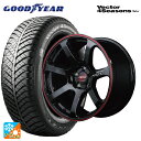 スズキ ハスラー(MR52/92S)用 165/65R15 81H グッドイヤー ベクターフォーシーズンズ ハイブリッド RMPレーシング R07 ブラック/リムレッドライン 新品オールシーズンタイヤホイール 4本セット