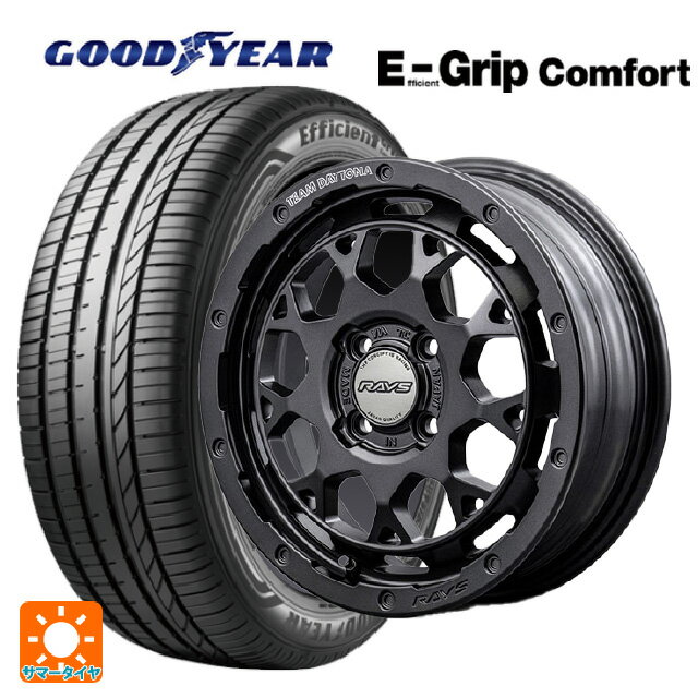 ミツビシ デリカミニ(FF車)(B3系)用 165/55R15 75V グッドイヤー エフィシェントグリップ コンフォート レイズ チームデイトナ M9+ スペックm AOJ 新品サマータイヤホイール 4本セット