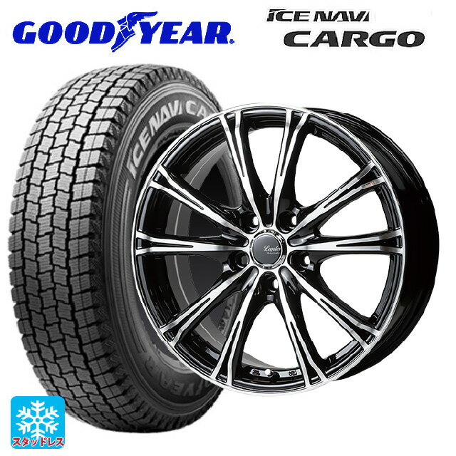 145/80R12 80/78N グッドイヤー アイスナビ カーゴ ゴジゲン ブラックポリッシュ 12-4J 国産車用 スタッドレスタイヤホイール4本セット