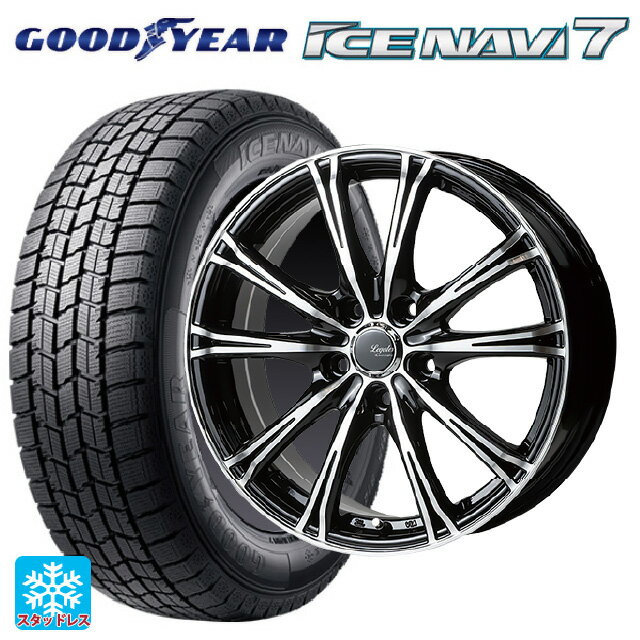 【6/15〜16限定 全品P5倍＆クーポン】2024年製 165/55R14 72Q グッドイヤー アイスナビ7(数量限定) ゴジゲン ブラックポリッシュ 14-4.5J 国産車用 スタッドレスタイヤホイール4本セット