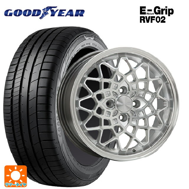 【6/22 20時〜 全品P5倍＆クーポン】165/65R14 79H グッドイヤー エフィシェントグリップ RVF02 エムエルジェイ ハイペリオン カルマ Hyper Silver Rim Polish 14-5J 国産車用 サマータイヤホイール4本セット