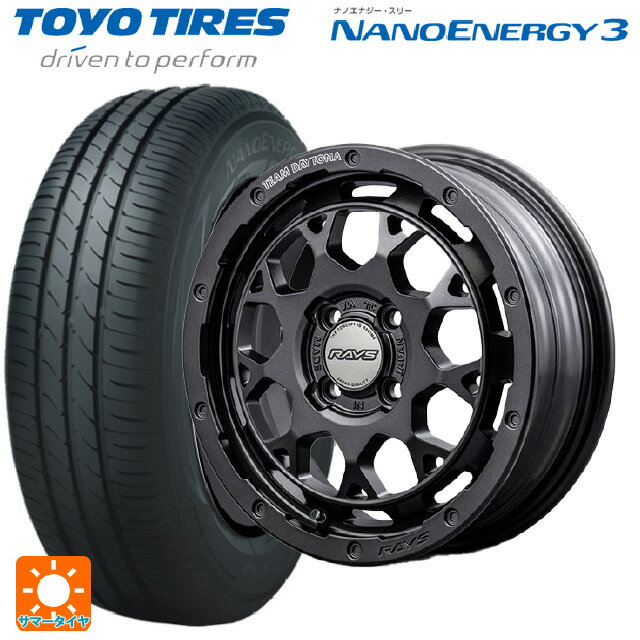 【6/15〜16限定 全品P5倍＆クーポン】165/55R15 75V トーヨー ナノエナジー3 レイズ チームデイトナ M9+ スペックm AOJ 15-5J 国産車用 サマータイヤホイール4本セット