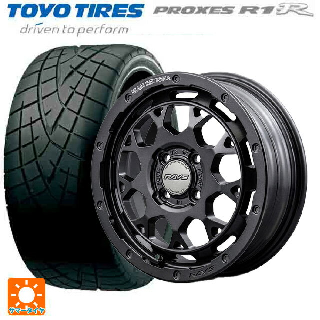 【6/11 1:59迄 全品ポイント5倍】165/55R15 75V トーヨー プロクセス R1R レイズ チームデイトナ M9+ スペックm AOJ 15-5J 国産車用 サマータイヤホイール4本セット