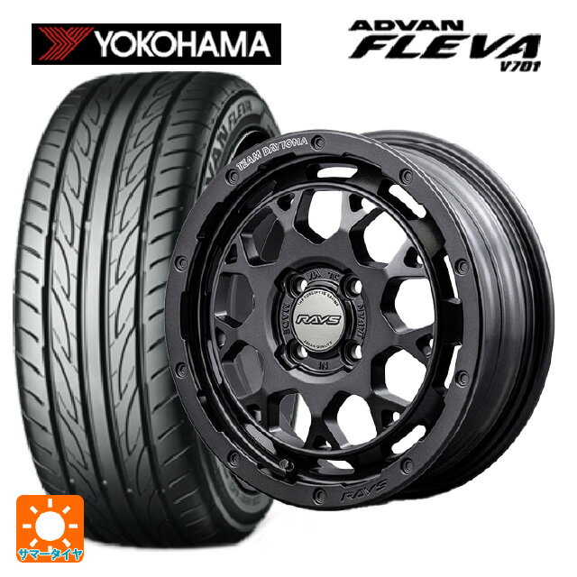 【6/22 20時〜 全品P5倍＆クーポン】165/55R15 75V ヨコハマ アドバン フレバ V701 正規品 レイズ チームデイトナ M9+ スペックm AOJ 15-5J 国産車用 サマータイヤホイール4本セット