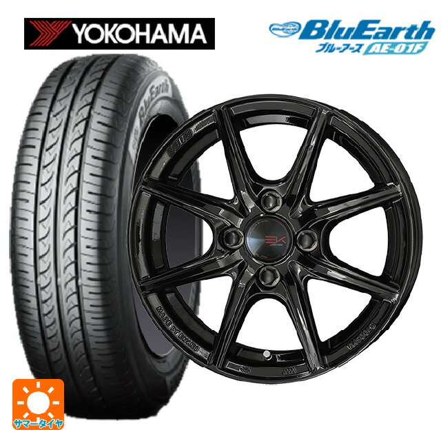 205/60R16 92H ヨコハマ ブルーアース AE01F 共豊 ザインEK ソリッドブラック 16-6.5J 国産車用 サマータイヤホイール4本セット
