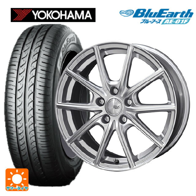 【6/22 20時〜 全品P5倍＆クーポン】165/70R14 81S ヨコハマ ブルーアース AE01F 共豊 ザインEK シャインシルバー 14-5.5J 国産車用 サマータイヤホイール4本セット