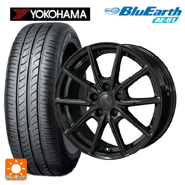 【6/22 20時〜 全品P5倍＆クーポン】165/55R14 72V ヨコハマ ブルーアース AE01 共豊 ザインEK # ソリッドブラック 14-4.5J 国産車用 サマータイヤホイール4本セット